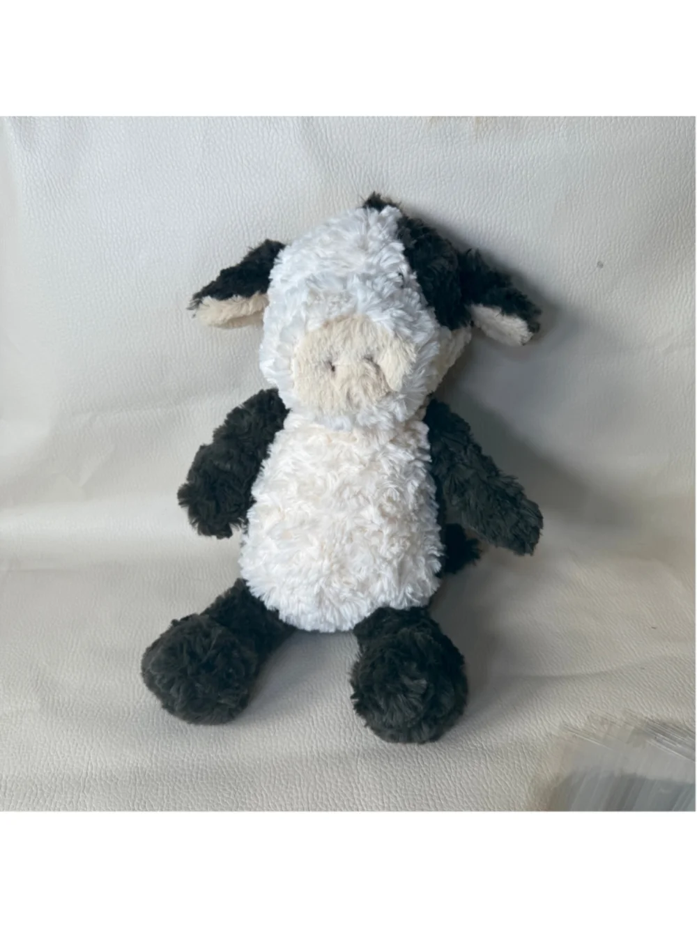 Mary Meyer Cow Plush 15 Black White Floppy Stuffed Animal Soft Farm Toy